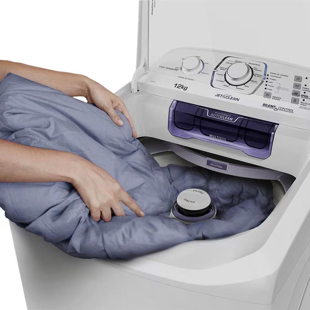 Máquina de Lavar Electrolux 12kg LAC12 Silenciosa Cesto Inox Tecnologia Jet&Clean Branca - 5