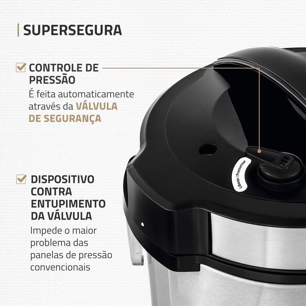 Panela Elétrica de Pressão Mondial PE-47 Pratic Cook 3L - Inox - 5