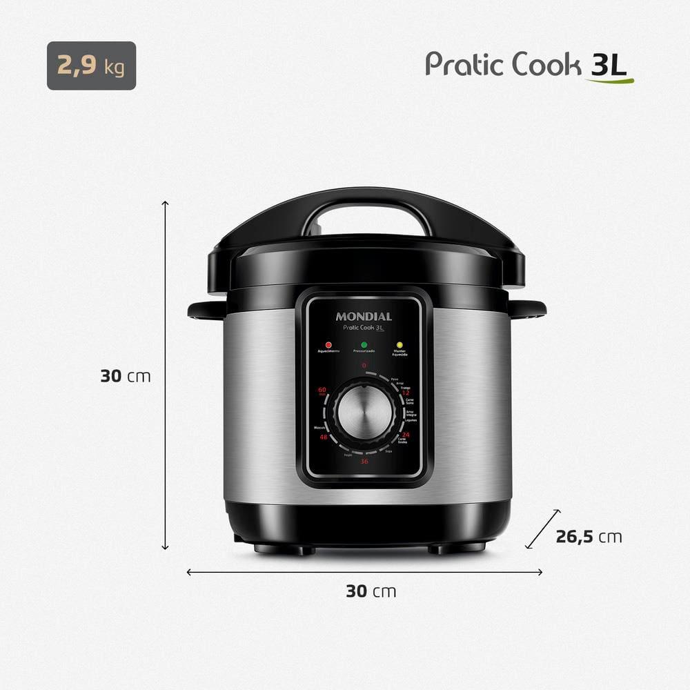 Panela Elétrica de Pressão Mondial PE-47 Pratic Cook 3L - Inox - 9