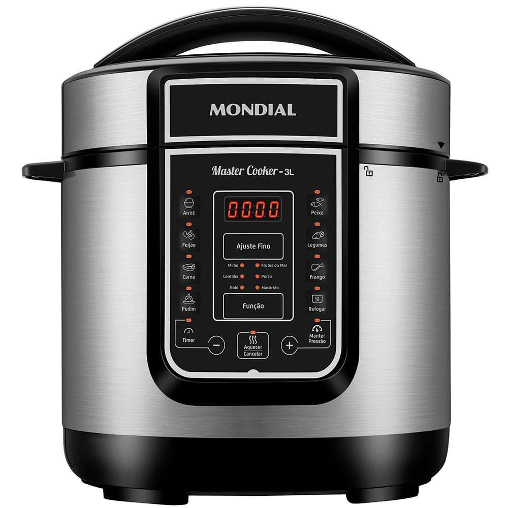 Panela Elétrica de Pressão Mondial Digital Master Cooker PE-40 3L - Preta/Inox - 1