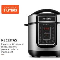 Panela Elétrica de Pressão Mondial Digital Master Cooker PE-40 3L - Preta/Inox - 2
