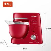 Batedeira Planetária Mondial BP-03 com 12 Velocidades e 700W - Vermelha - 8