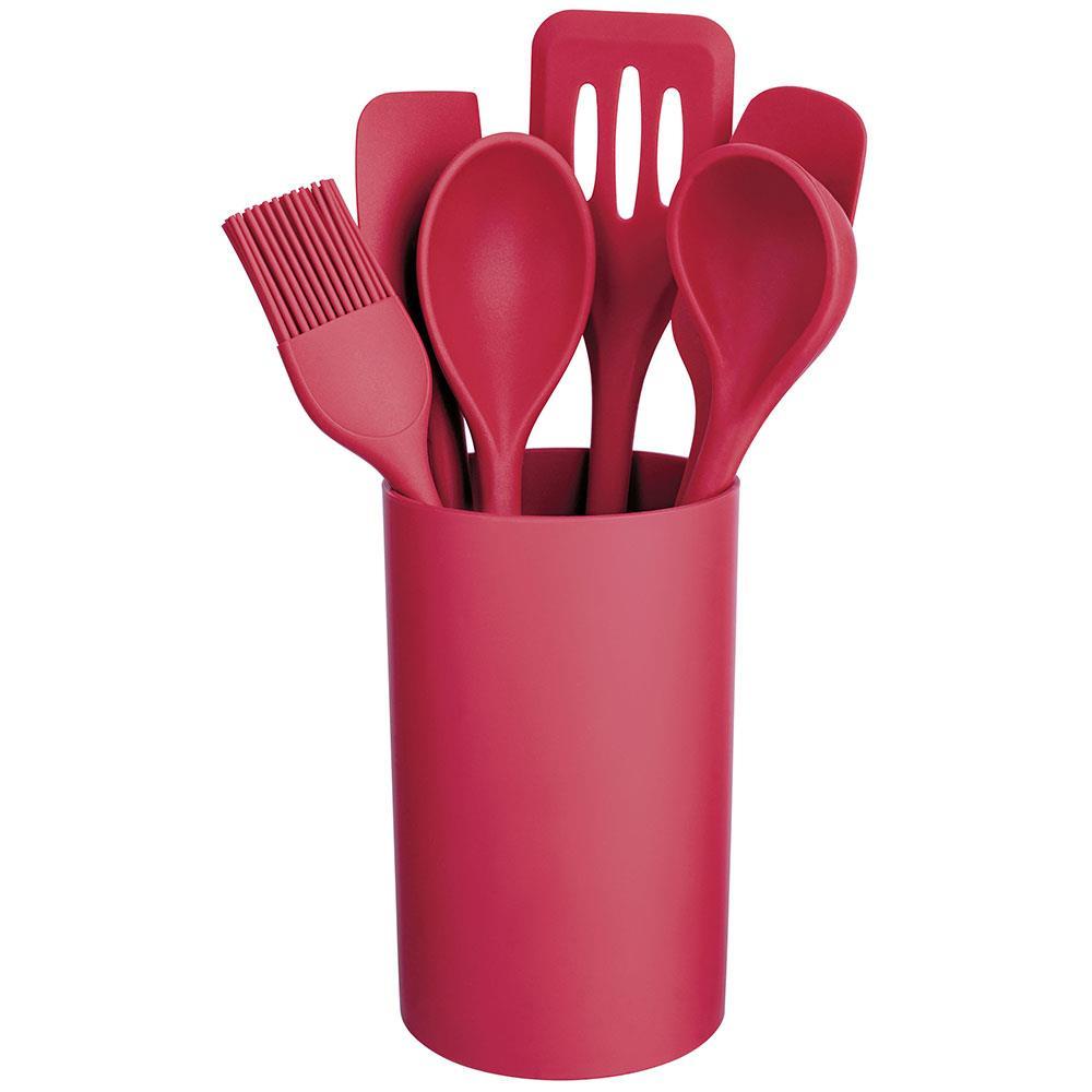 Conjunto de Utensílios Euro Home com Suporte em Silicone e Nylon – 7 Peças - 1
