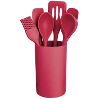 Conjunto de Utensílios Euro Home com Suporte em Silicone e Nylon – 7 Peças - 1