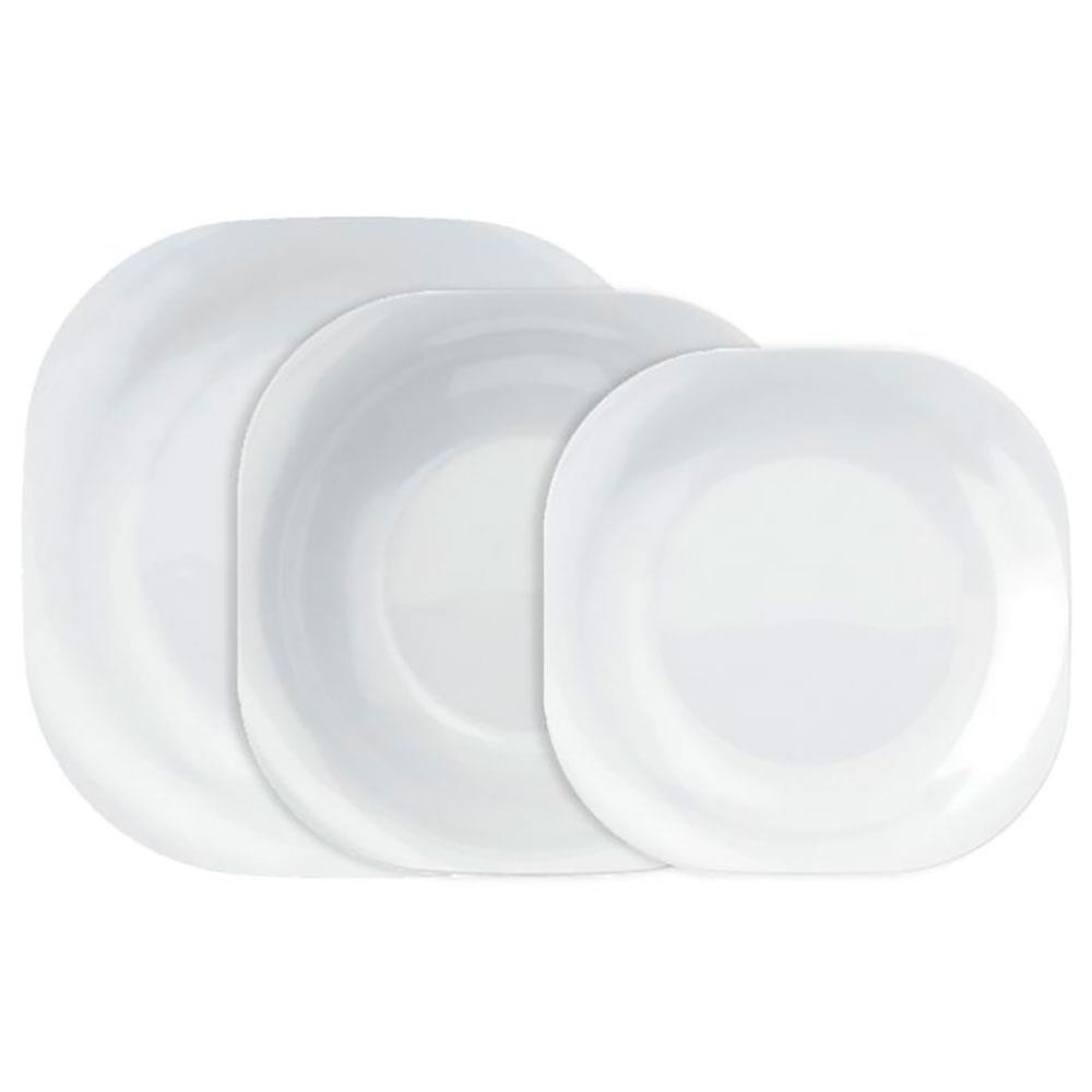 Aparelho de Jantar 12 Peças Nadir Plaza em Vidro Temperado - Branco - 2