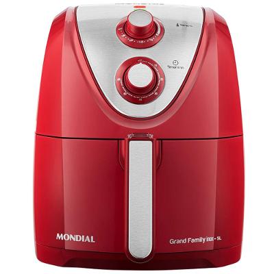 Fritadeira Elétrica Sem Óleo Mondial AFN-50 Grand Family Inox 5L - Vermelha