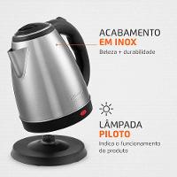 Chaleira Elétrica Mondial Pratic CE-06 com Capacidade de 2L - Inox - 7