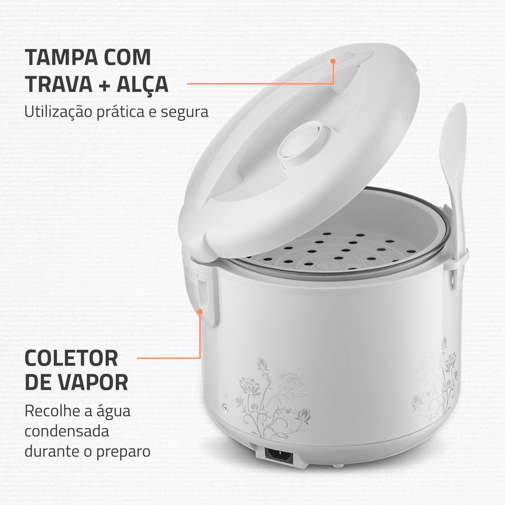 Panela Elétrica de Arroz Mondial Bianca Rice PE-10 10 Xícaras - Branca - 6