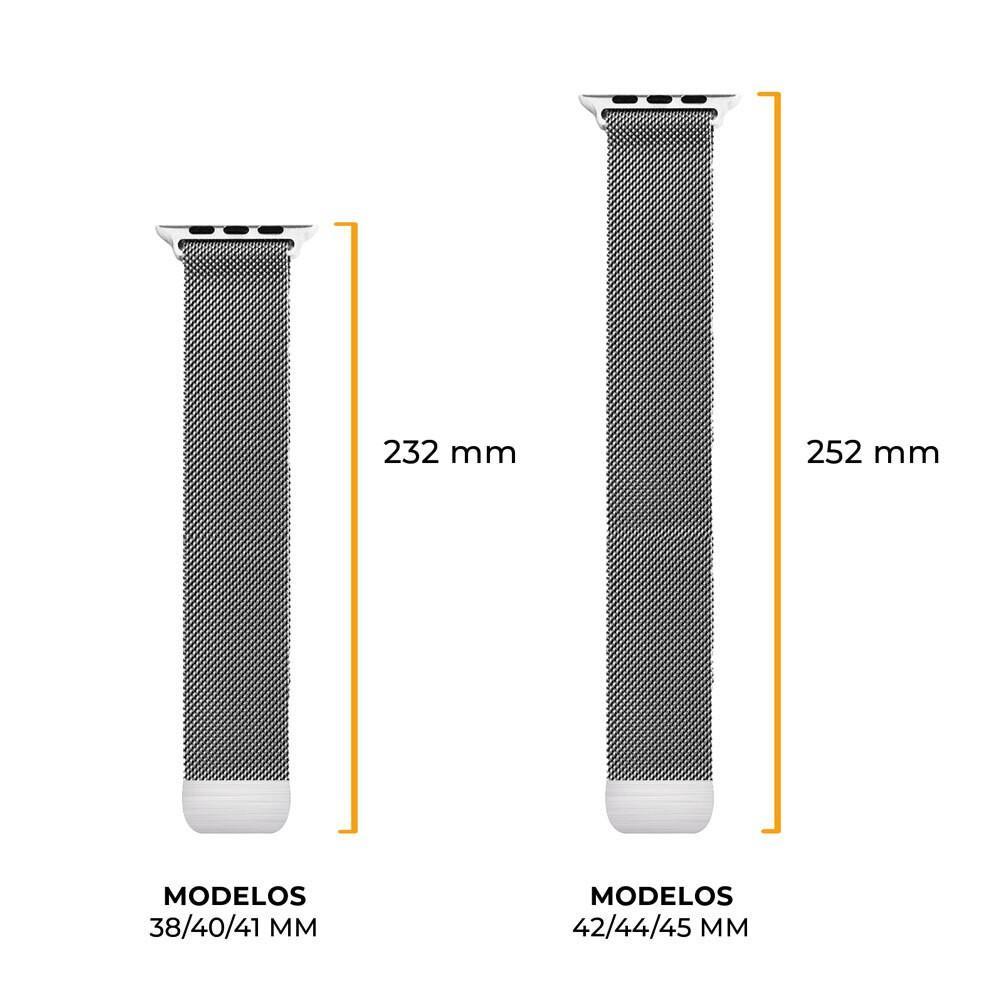 Pulseira de Milanese para Apple Watch 42 / 44 / 45MM Preta - Gshield - 6