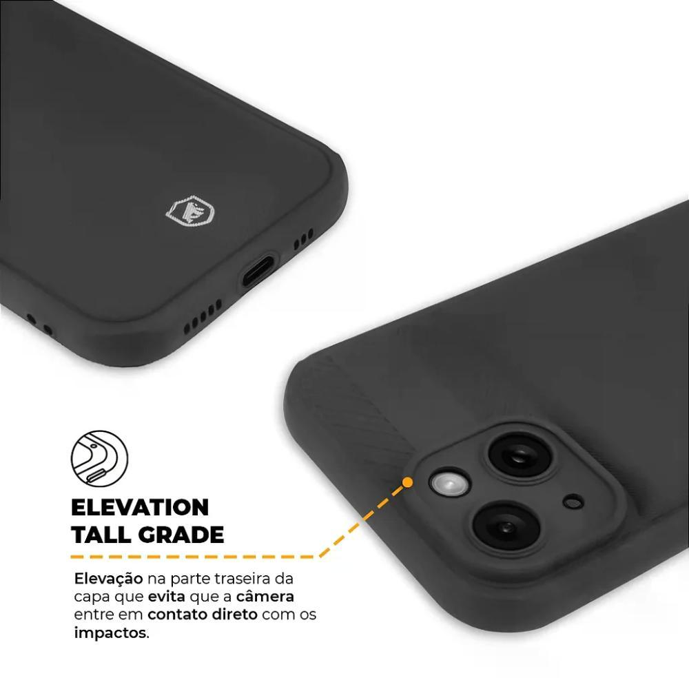 Kit Capa case capinha Symetric Preta e Pelicula Ultra Glass Preta para iPhone 15 - Gshield - 5