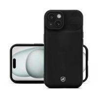 Kit Capa case capinha Symetric Preta e Pelicula Ultra Glass Preta para iPhone 15 - Gshield - 3