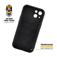 Kit Capa case capinha Symetric Preta e Pelicula Ultra Glass Preta para iPhone 15 - Gshield - 6
