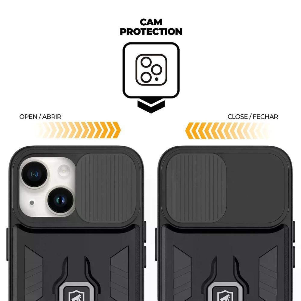 Kit Capa case capinha Defender e Pelicula Ultra Glass para iPhone 15 Pro - Gshield - 5
