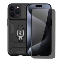Kit Capa case capinha Defender e Película Defender Pro Privacidade para iPhone 15 Pro Max - Gshield - 1