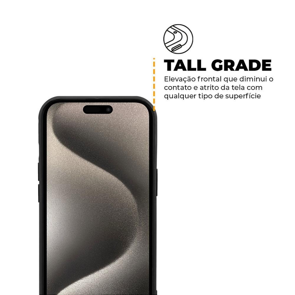 Kit Capa case capinha Symetric Preta e Película Defender Pro Privacidade para iPhone 15 Pro Max - Gshield - 4