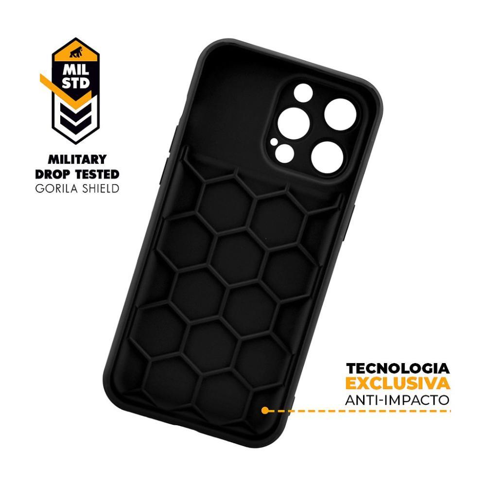 Kit Capa case capinha Symetric Preta e Película Defender Pro Privacidade para iPhone 15 Pro Max - Gshield - 6
