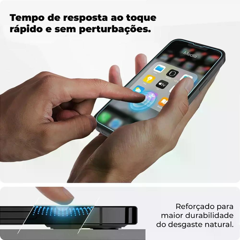 Kit Capa case capinha Clear Proof e Pelicula Ultra Glass para iPhone 15 Plus - Gshield - 8