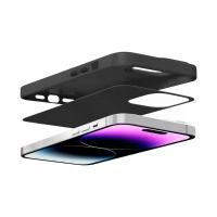 Kit Capa case capinha Couro Dual Preta e Película Defender Pro Privacidade para iPhone 15 Pro - Gshield - 5