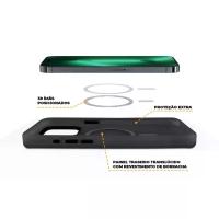 Kit Capa case capinha Magsafe Pro Preta e Pelicula Ultra Glass para iPhone 15 - Gshield - 5