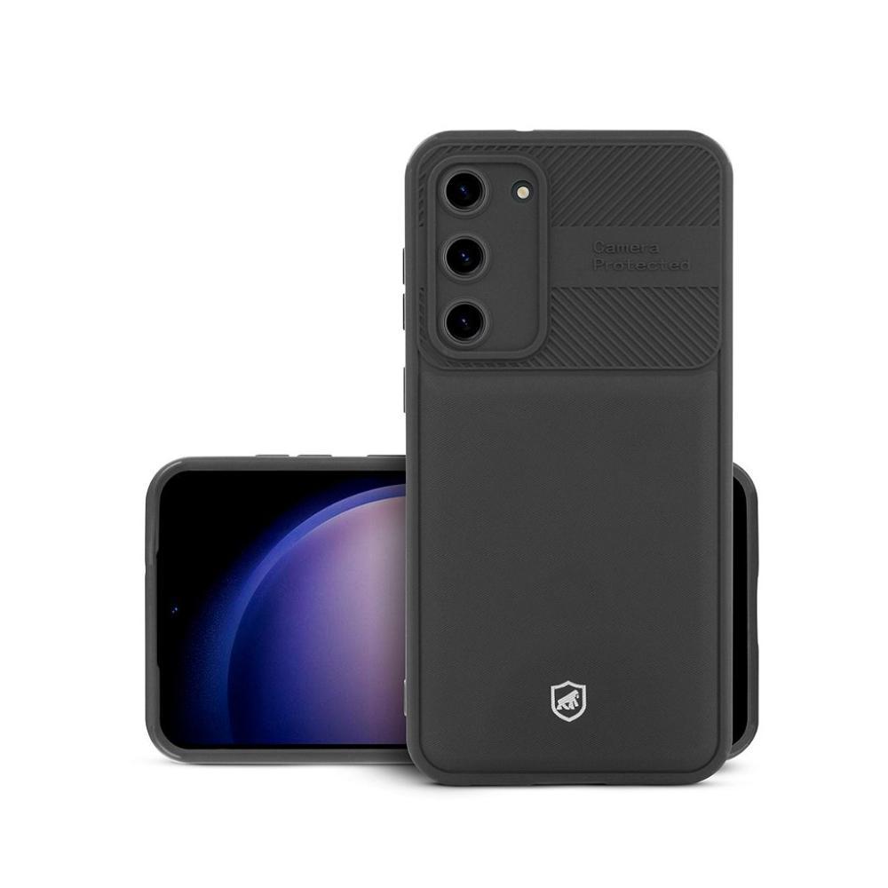 Kit Capa case capinha Symetric Preta e Pelicula Coverage para Samsung Galaxy S23 Plus - Gshield - 3