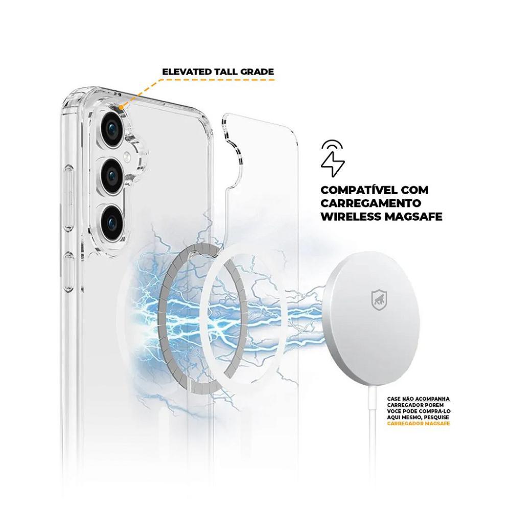 Capa case capinha para Samsung Galaxy S23 FE - MagSafe Transparente - Gshield - 4