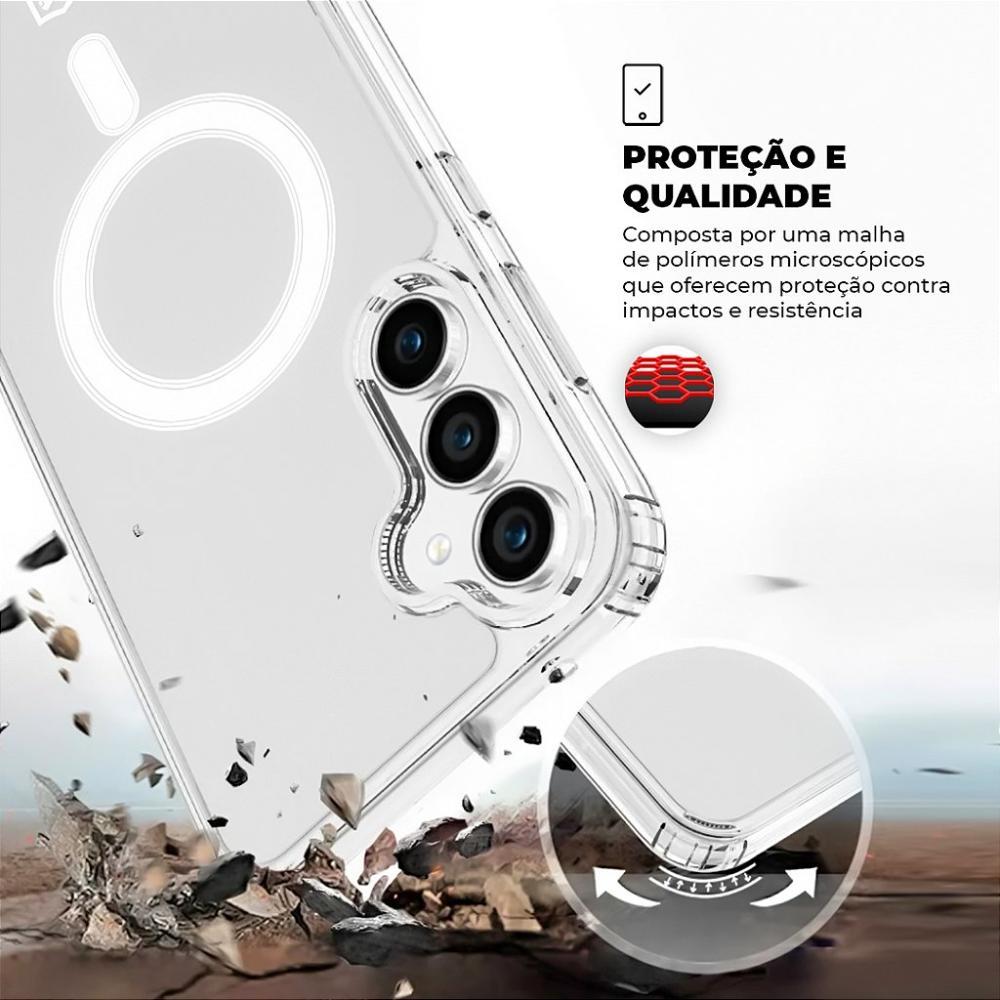 Capa case capinha para Samsung Galaxy S23 FE - MagSafe Transparente - Gshield - 5