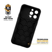 Kit Capa case capinha Symetric Preta e Pelicula Ultra Glass Preta para iPhone 15 Pro - Gshield - 6