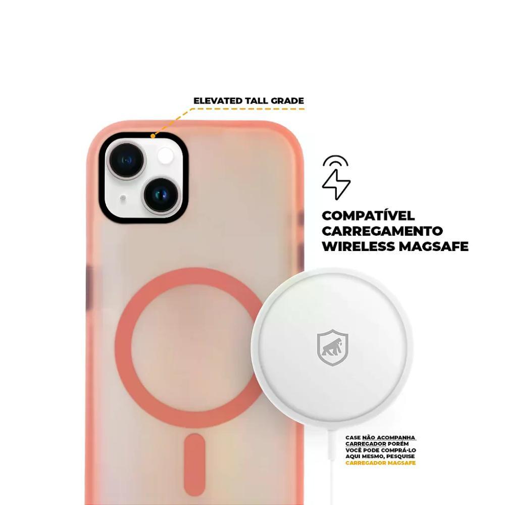 Kit Capa case capinha Magsafe Pro Rosa e Pelicula Ultra Glass para iPhone 15 Plus - Gshield - 6
