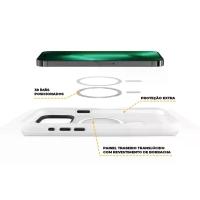 Kit Capa case capinha Magsafe Pro Transparente e Pelicula Ultra Glass para iPhone 15 Plus - Gshield - 5