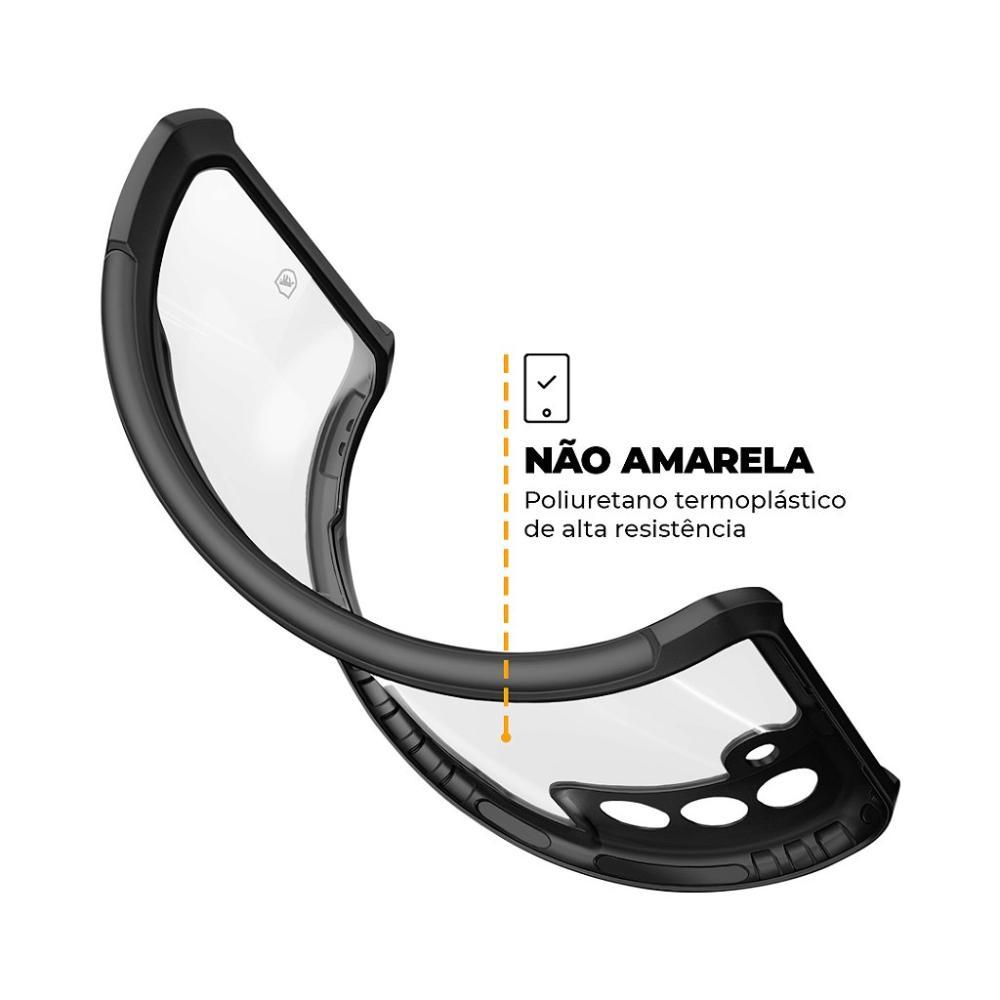 Kit Capa case capinha Dual Shock X e Pelicula Dual Glass Preta para Samsung Galaxy S23 Plus - Gshield - 4