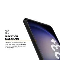 Kit Capa case capinha Dual Shock X e Pelicula Dual Glass Preta para Samsung Galaxy S23 Plus - Gshield - 5