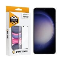 Kit Capa case capinha Victus e Pelicula Dual Glass Preta para Samsung Galaxy S23 Plus - Gshield - 8