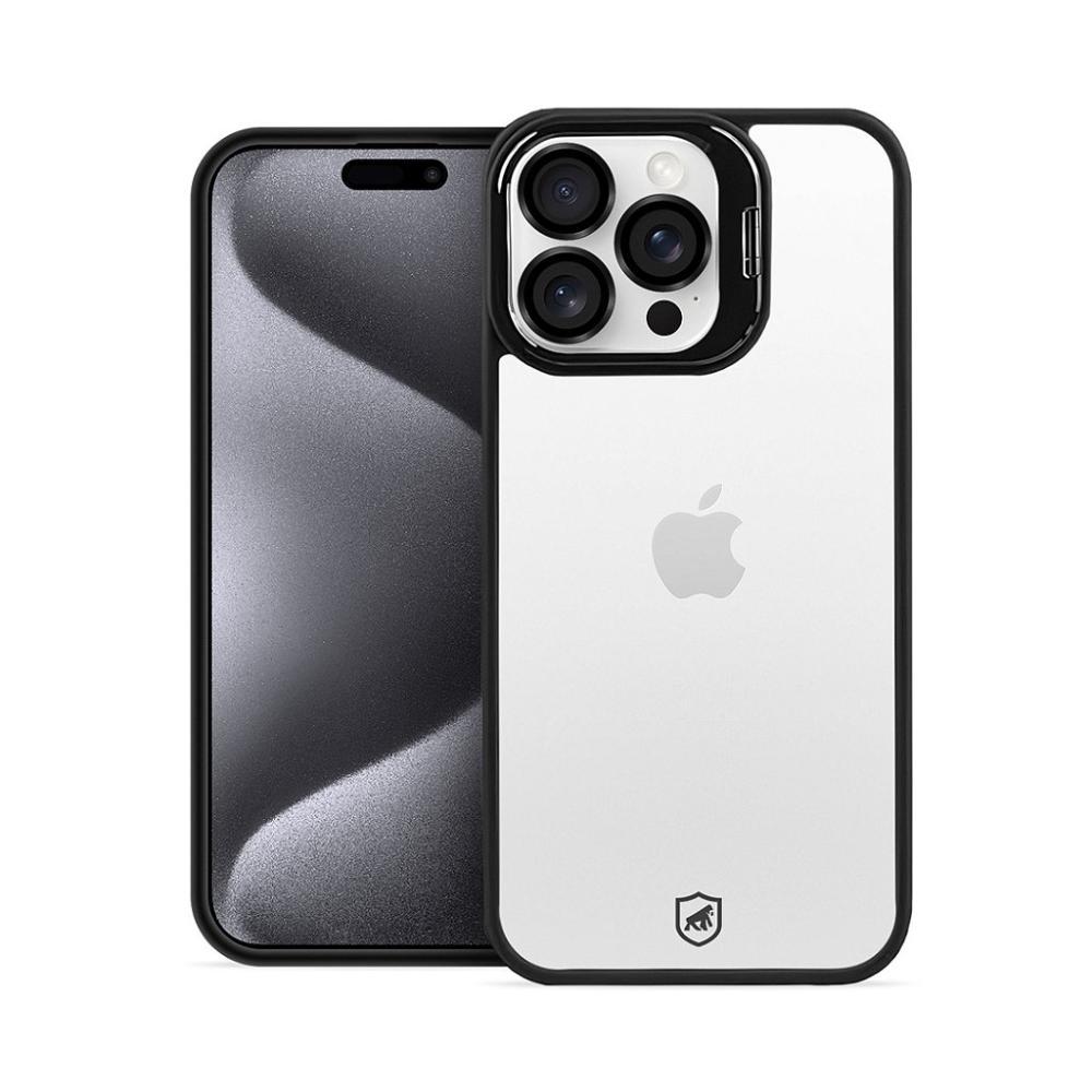 Kit Capa case capinha Gravity Preta e Pelicula Ultra Glass para iPhone 15 Pro - Gshield - 3
