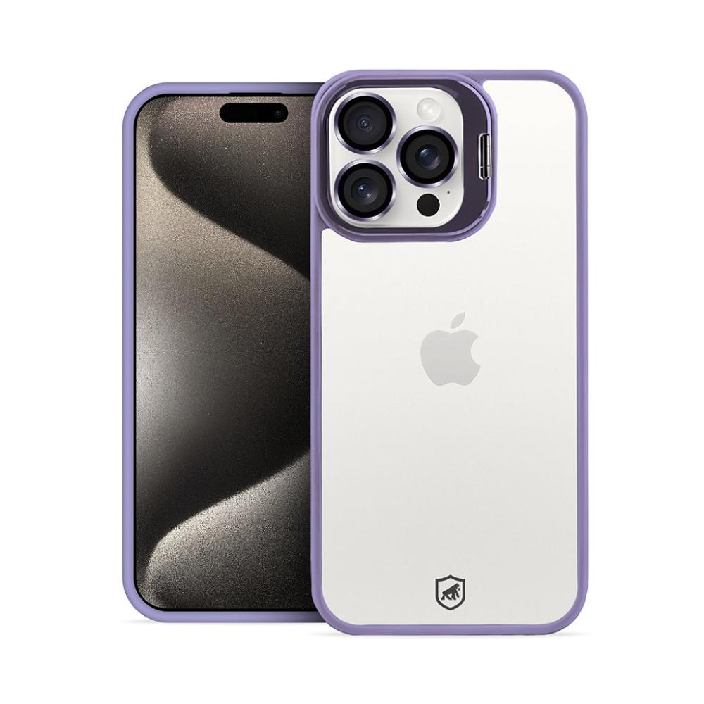 Kit Capa case capinha Gravity Lilás e Pelicula Ultra Glass para iPhone 15 Pro Max - Gshield - 3