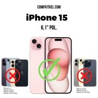 Kit Capa case capinha Gravity Preta e Pelicula Ultra Glass para iPhone 15 - Gshield - 2