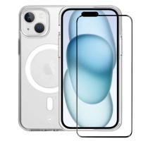 Kit Capa MagSafe Crystal Armor e Pelicula Ultra Glass para iPhone 15 - Gshield - 1