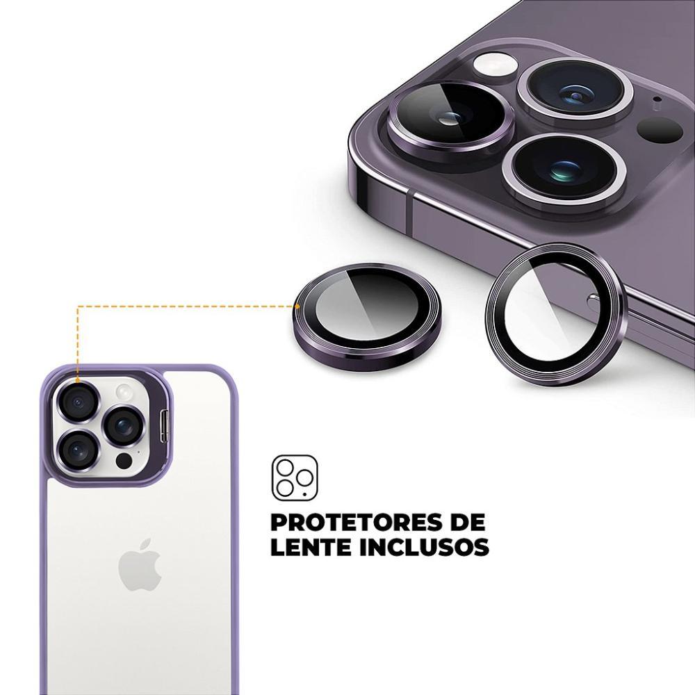 Kit Capa case capinha Gravity Lilás  e Pelicula Defender Pro Privacidade para iPhone 15 Pro - Gshield - 5
