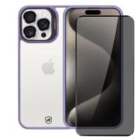 Kit Capa case capinha Gravity Lilás  e Pelicula Defender Pro Privacidade para iPhone 15 Pro - Gshield - 1