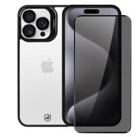 Kit Capa case capinha Gravity Preta e Pelicula Defender Pro Privacidade para iPhone 15 Pro Max - Gshield - 1