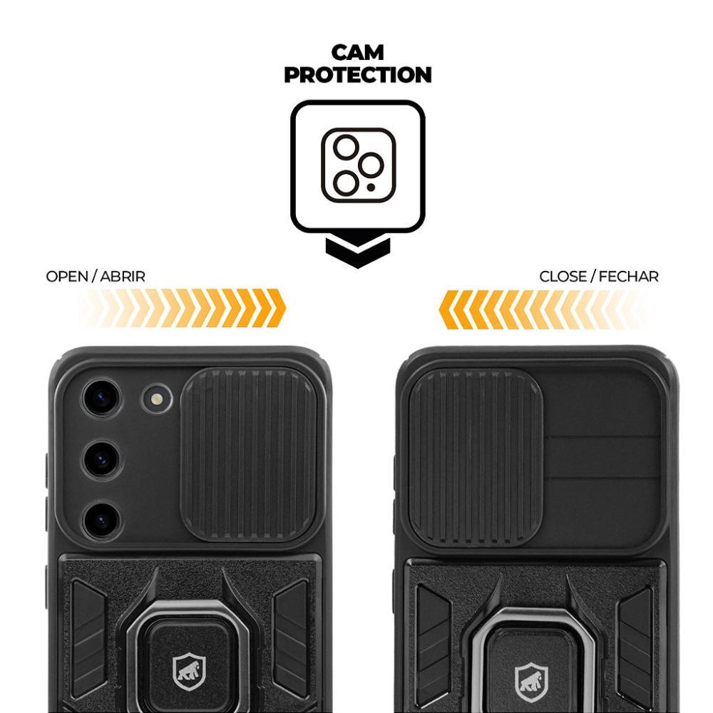 Kit Capa case capinha Defender e Pelicula Coverage 5D Pro Preta para Samsung Galaxy S23 Plus - Gshield - 4