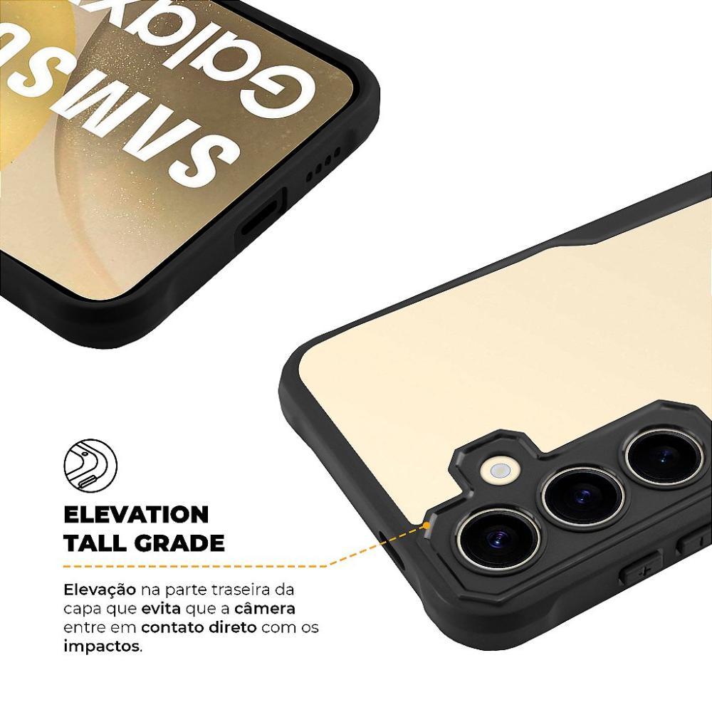 Capa case capinha para Samsung Galaxy S24 - Dual Sense Preta - Gshield - 3