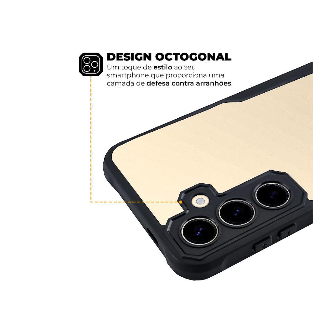 Capa case capinha para Samsung Galaxy S24 - Dual Sense Preta - Gshield - 4