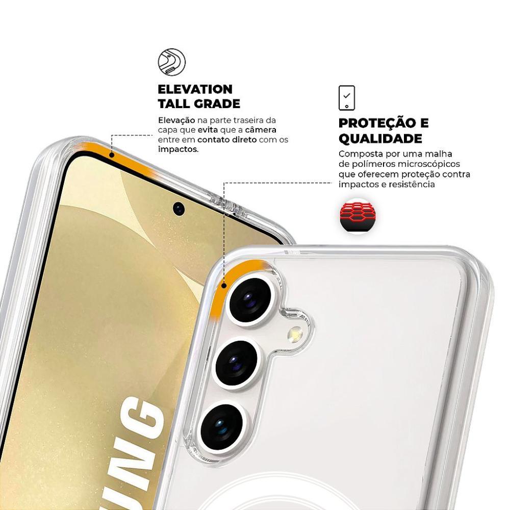 Capa case capinha MagSafe para Samsung Galaxy S24 - Transparente - Gshield - 3