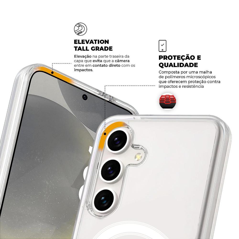 Capa case capinha MagSafe para Samsung Galaxy S24 Plus - Transparente - Gshield - 3