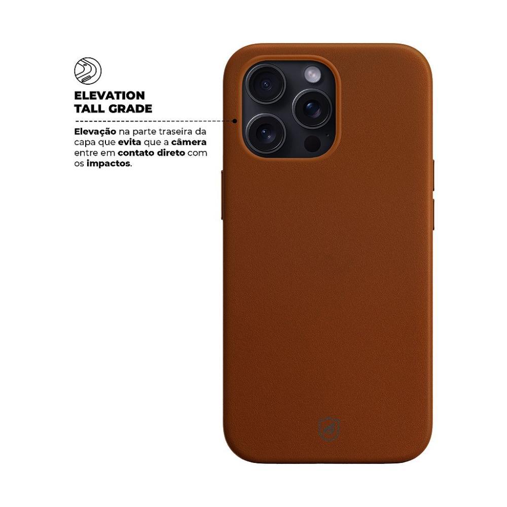 Capa para iPhone 15 Pro - Couro Dual Marrom - Gshield - 3