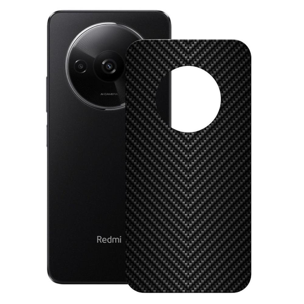 Película para Xiaomi Redmi A3 - Traseira de Fibra de Carbono Preta - Gshield - 1