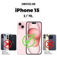 Kit Capa case capinha Urus Branca e Pelicula Ultra Glass para iPhone 15 - Gshield - 2