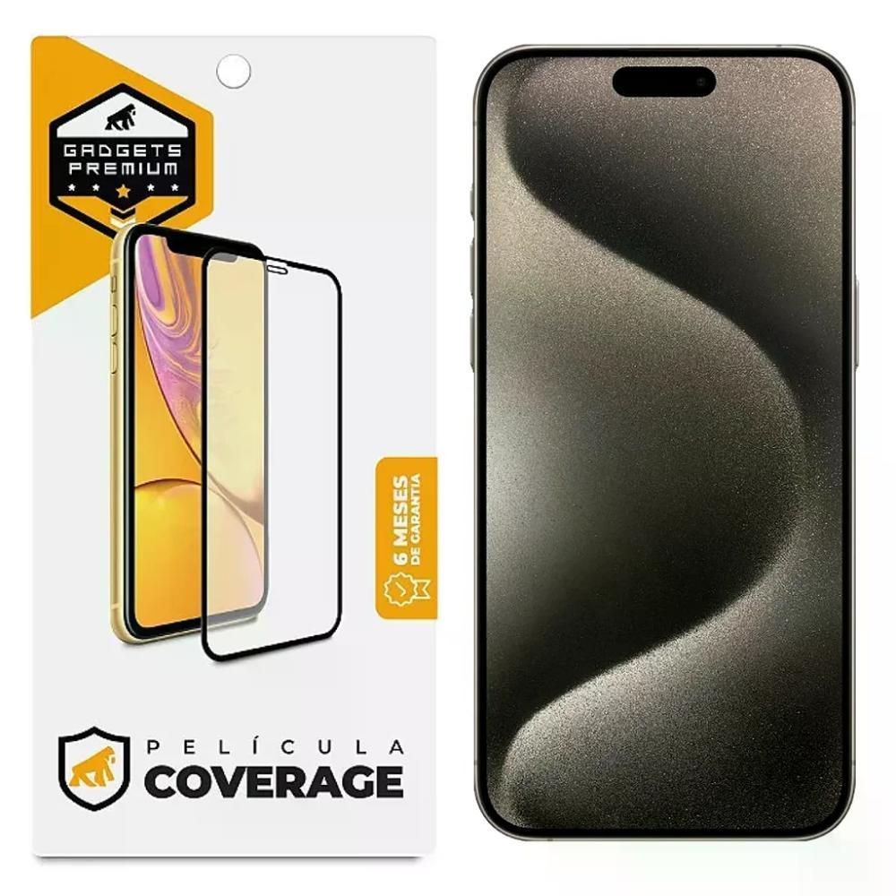 Kit Capa case capinha Urus Branca e Pelicula Coverage 5D Pro Preta para iPhone 15 Pro Max - Gshield - 8