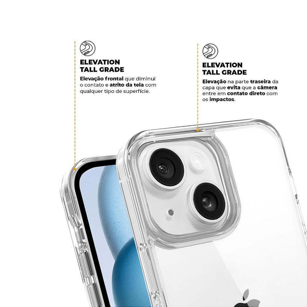 Kit Capa case capinha Anti-Slip e Pelicula Coverage 5D Pro Preta para iPhone 15 - Gshield - 4