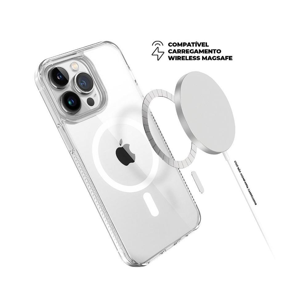 Kit Capa case capinha Anti-Slip Magsafe e Pelicula Coverage 5D Pro Preta para iPhone 15 Pro - Gshield - 5